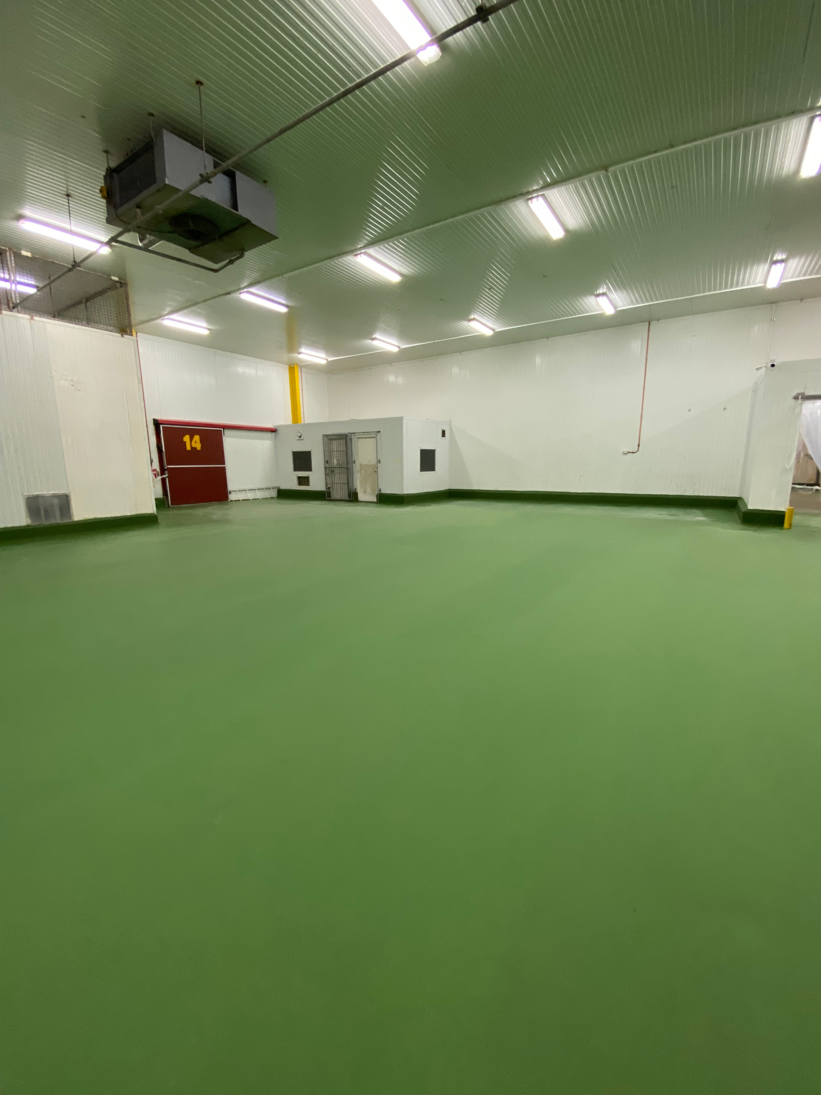 Manufacturing plant seamless hygienic floor